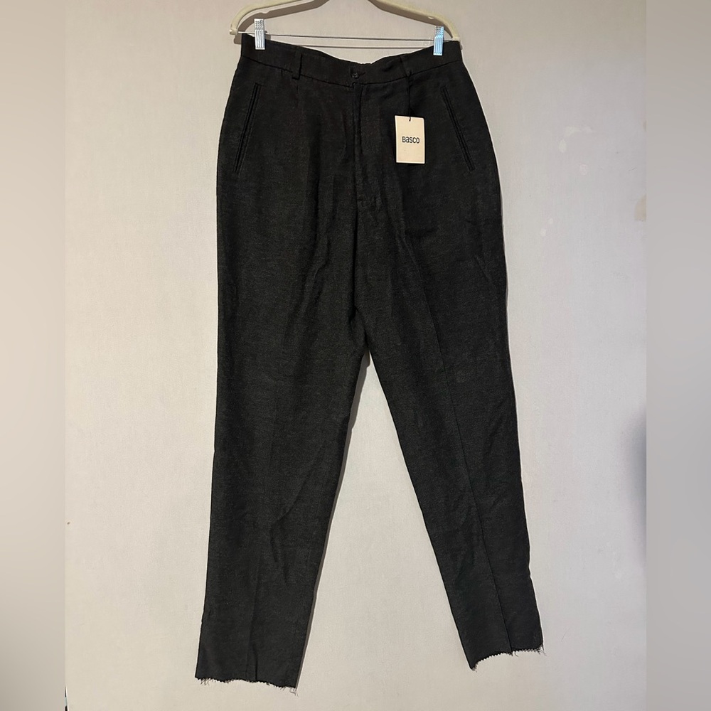 NWT Basco Men's Dark Gray vintage Dress Pants. Size 34.